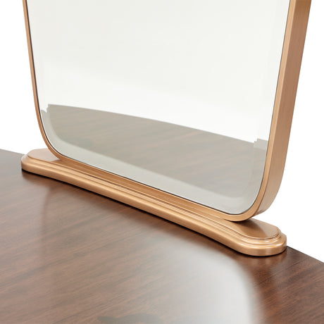 Camellia Field Pecan Warm Pecan Vanity Mirror from Michael Amini - Luna Furniture