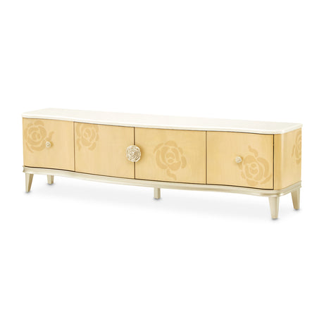 Camellia Field Caramel Media Cabinet from Michael Amini - Luna Furniture