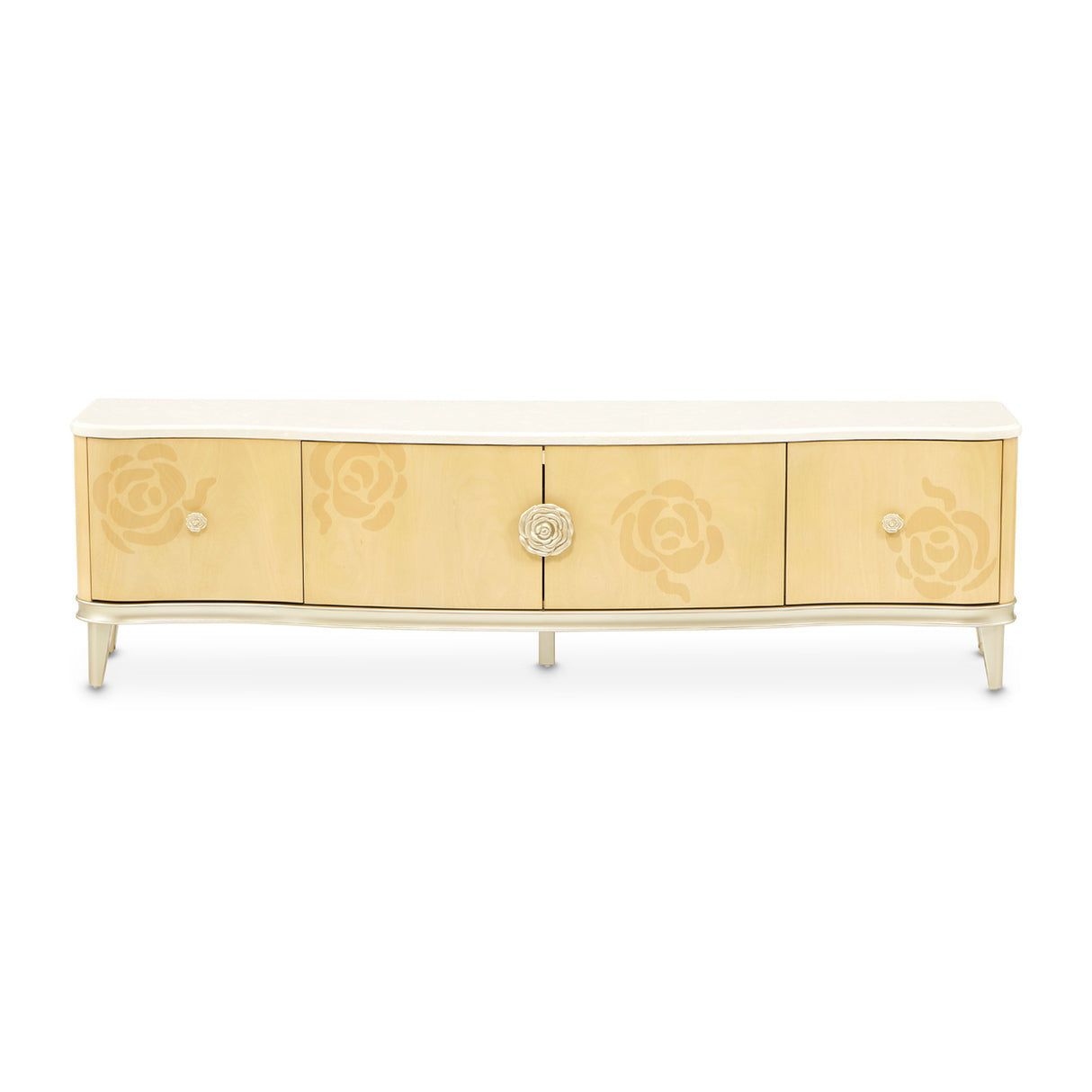 Camellia Field Caramel Media Cabinet from Michael Amini - Luna Furniture