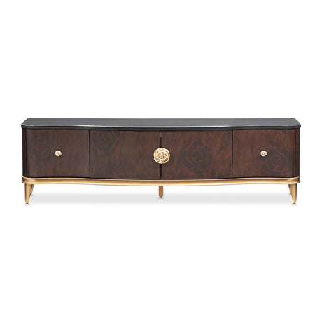 Camellia Field Pecan Warm Pecan Media Cabinet from Michael Amini - Luna Furniture