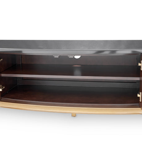 Camellia Field Pecan Warm Pecan Media Cabinet from Michael Amini - Luna Furniture