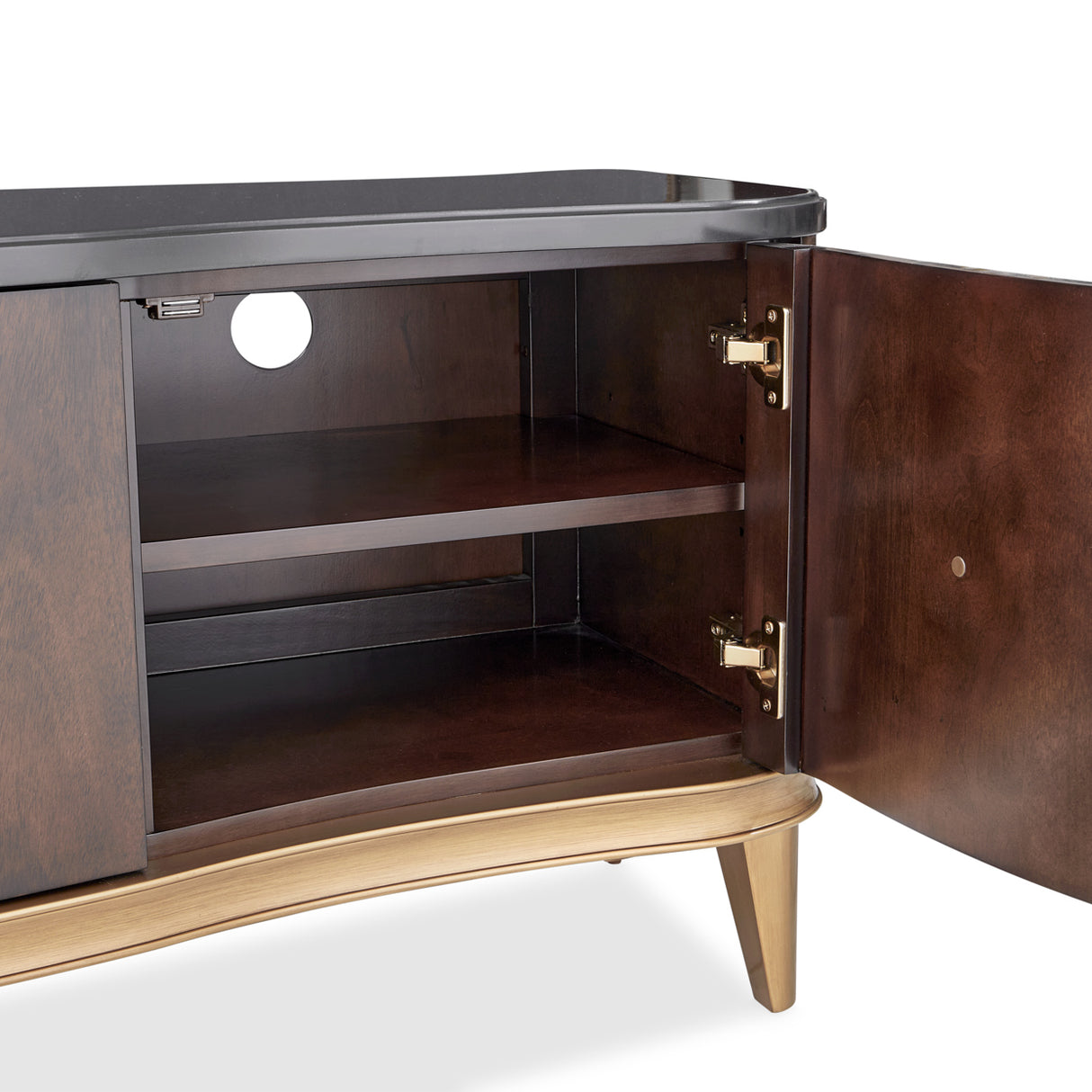 Camellia Field Pecan Warm Pecan Media Cabinet from Michael Amini - Luna Furniture