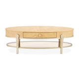 Camellia Field Caramel Camellia Field Oval Cocktail Table Caramel from Michael Amini - Luna Furniture