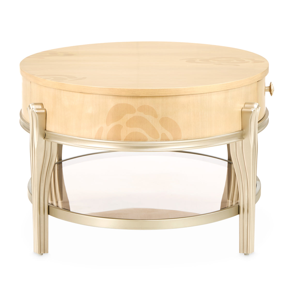 Camellia Field Caramel Camellia Field Oval Cocktail Table Caramel from Michael Amini - Luna Furniture