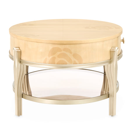 Camellia Field Caramel Camellia Field Oval Cocktail Table Caramel from Michael Amini - Luna Furniture