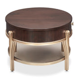 Camellia Field Pecan Warm Pecan Camellia Field Oval Cocktail Table Warm Pecan from Michael Amini - Luna Furniture