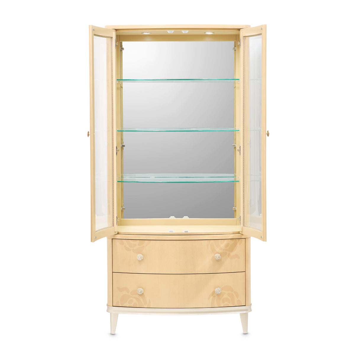 Camellia Field Caramel Display Cabinet from Michael Amini - Luna Furniture