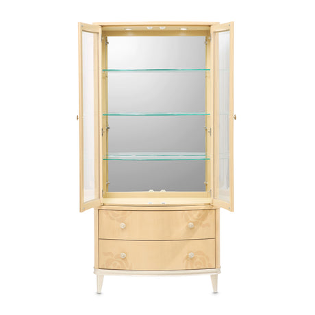 Camellia Field Caramel Display Cabinet from Michael Amini - Luna Furniture