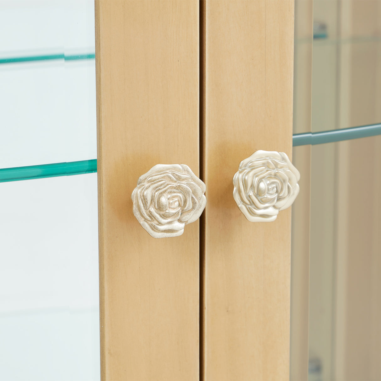 Camellia Field Caramel Display Cabinet from Michael Amini - Luna Furniture