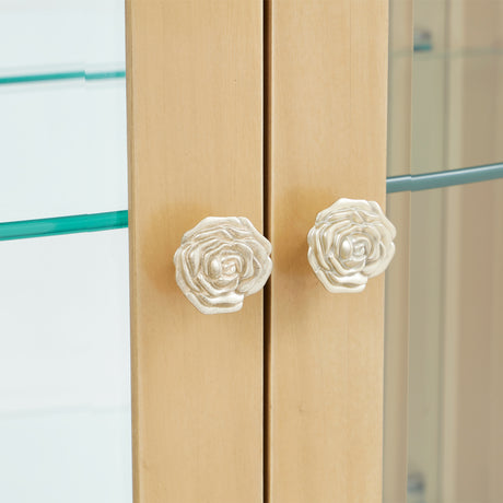 Camellia Field Caramel Display Cabinet from Michael Amini - Luna Furniture