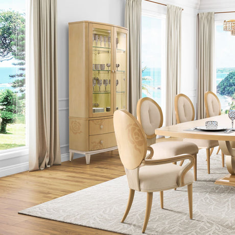 Camellia Field Caramel Display Cabinet from Michael Amini - Luna Furniture