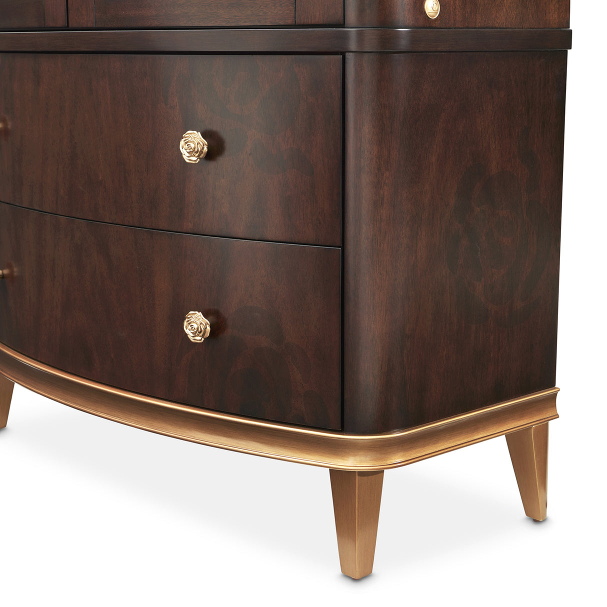 Camellia Field Pecan Warm Pecan Camellia Field Display Cabinet 2pc Warm Pecan from Michael Amini - Luna Furniture