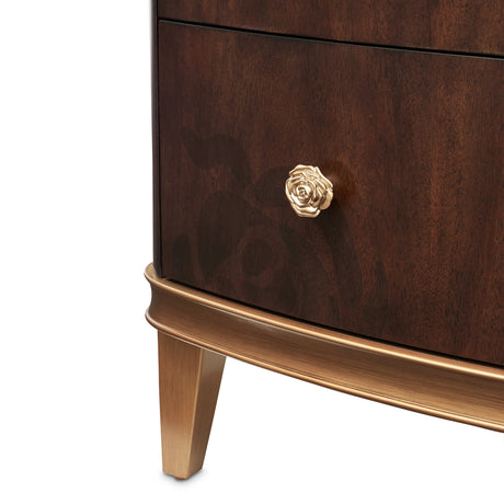 Camellia Field Pecan Warm Pecan Camellia Field Display Cabinet 2pc Warm Pecan from Michael Amini - Luna Furniture