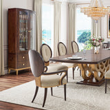 Camellia Field Pecan Warm Pecan Camellia Field Display Cabinet 2pc Warm Pecan from Michael Amini - Luna Furniture