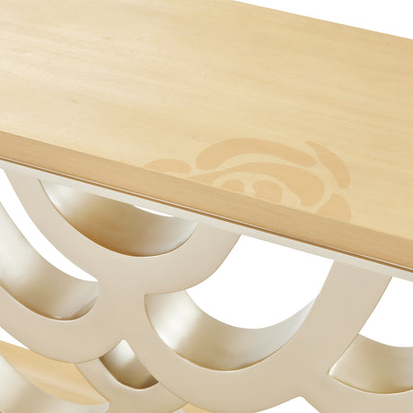 Camellia Field Caramel Console Table from Michael Amini - Luna Furniture