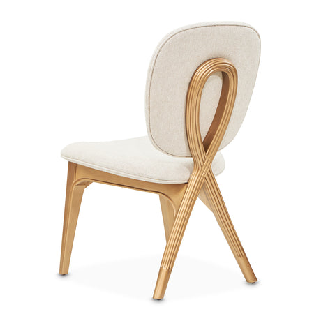Camellia Field Pecan Warm Pecan Camellia Field Vanity Chair Warm Pecan from Michael Amini - Luna Furniture