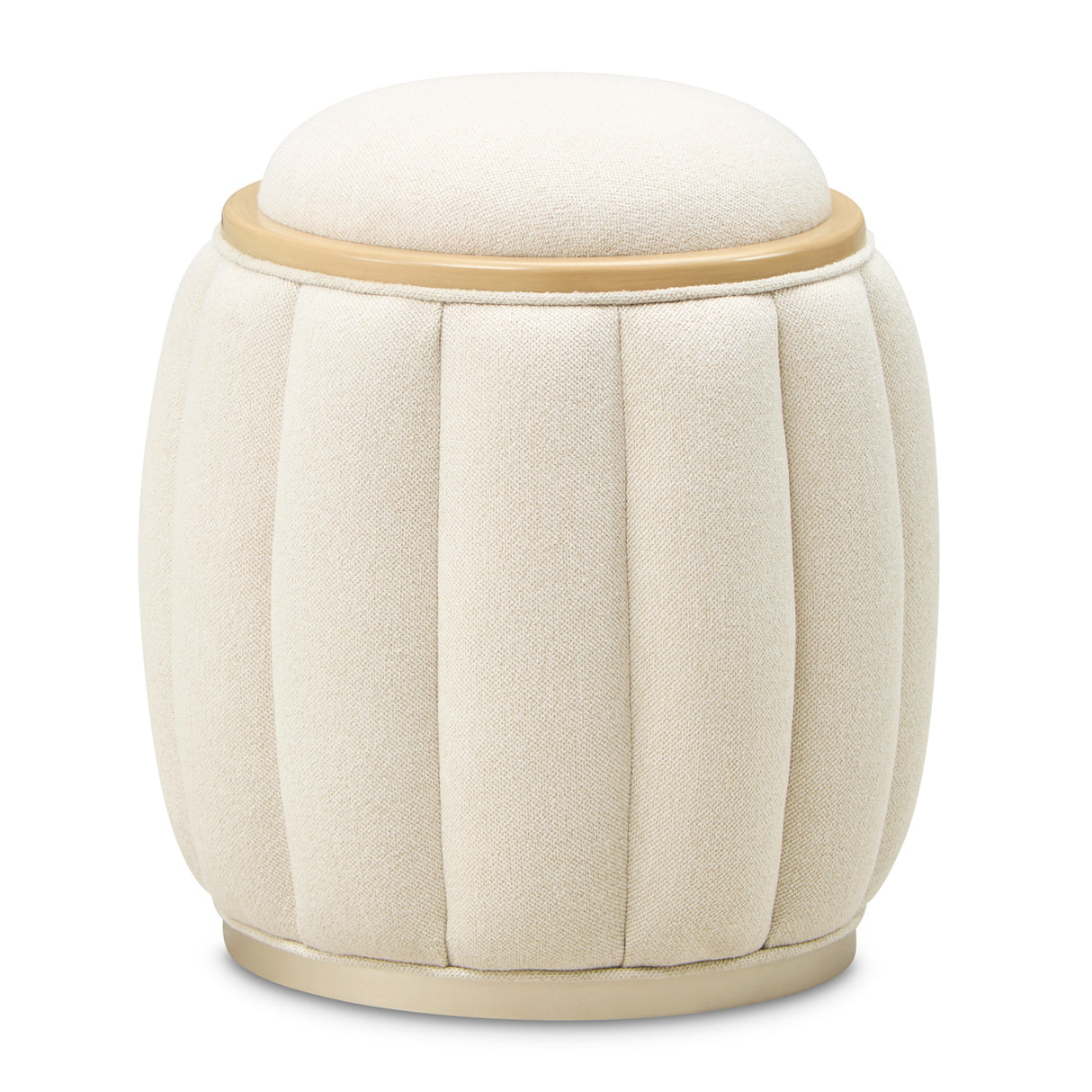 Camellia Field Caramel Round Accent Bench from Michael Amini - Luna Furniture