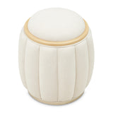 Camellia Field Caramel Round Accent Bench from Michael Amini - Luna Furniture