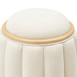 Camellia Field Caramel Round Accent Bench from Michael Amini - Luna Furniture