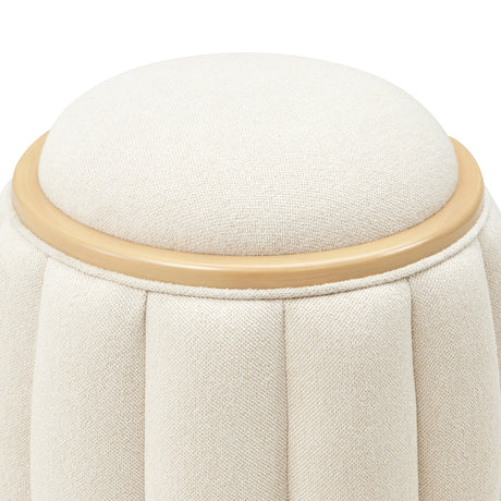 Camellia Field Caramel Round Accent Bench from Michael Amini - Luna Furniture