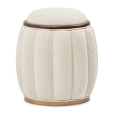 Camellia Field Pecan Warm Pecan Camellia Field Round Bench Warm Pecan from Michael Amini - Luna Furniture