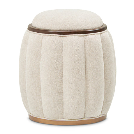 Camellia Field Pecan Warm Pecan Camellia Field Round Bench Warm Pecan from Michael Amini - Luna Furniture