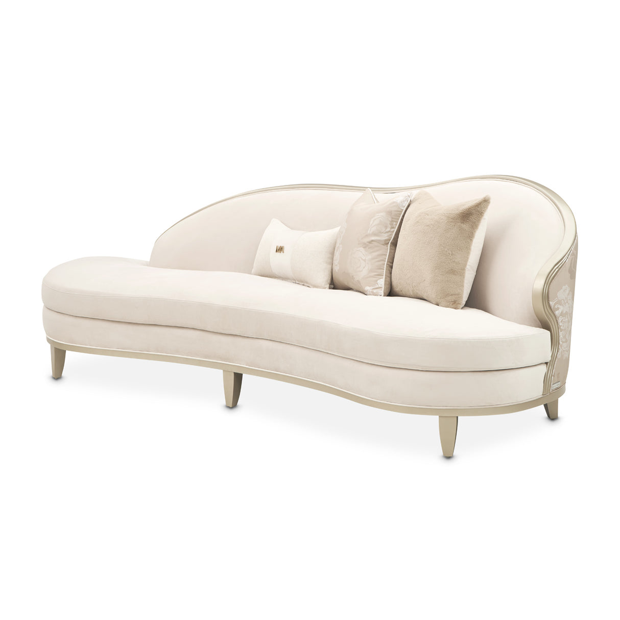 Camellia Field Caramel Asymmetrical Sofa from Michael Amini - Luna Furniture
