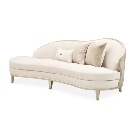 Camellia Field Caramel Asymmetrical Sofa from Michael Amini - Luna Furniture