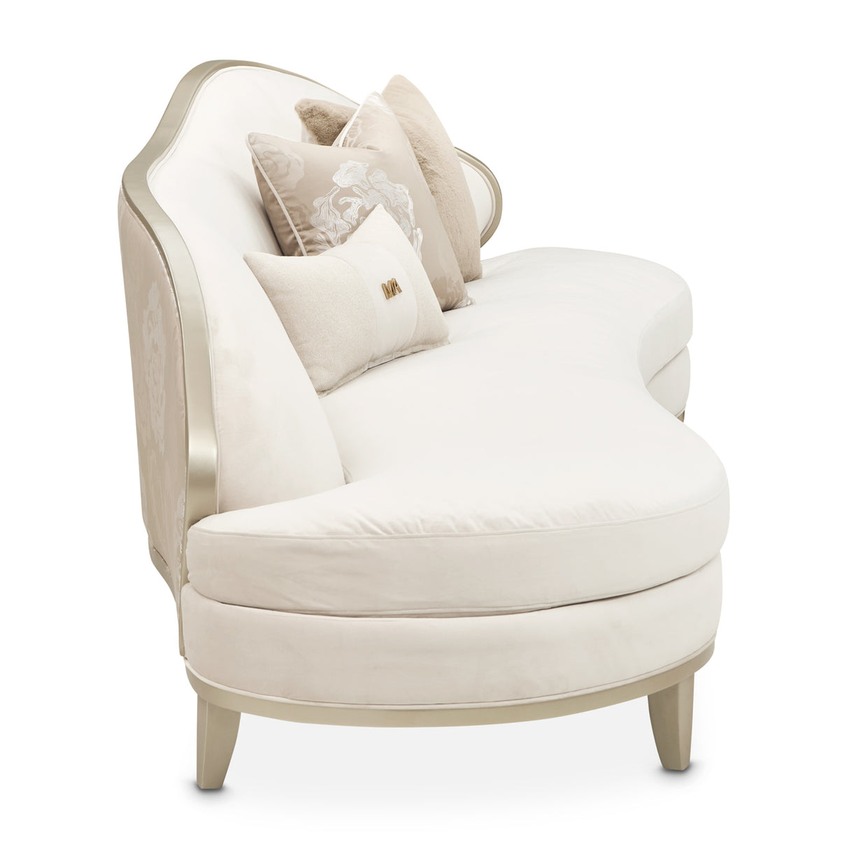 Camellia Field Caramel Asymmetrical Sofa from Michael Amini - Luna Furniture