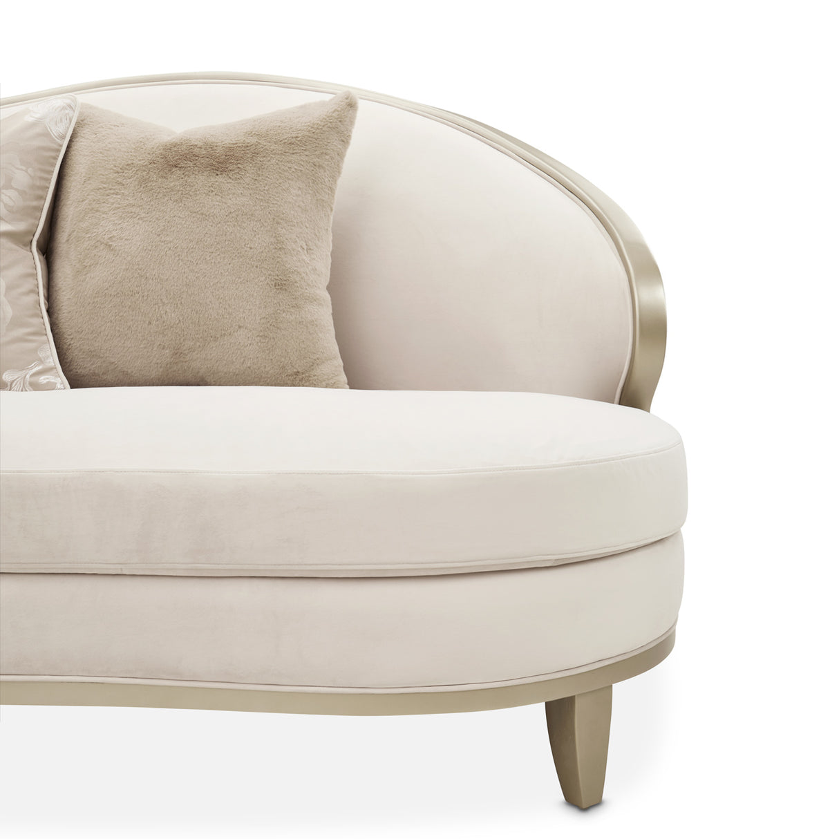 Camellia Field Caramel Asymmetrical Sofa from Michael Amini - Luna Furniture