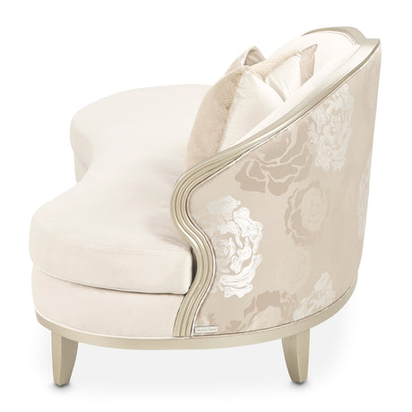 Camellia Field Caramel Asymmetrical Sofa from Michael Amini - Luna Furniture