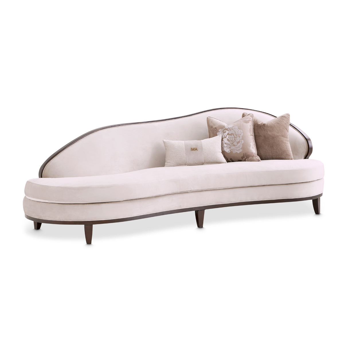 Camellia Field Pecan Warm Pecan Asymmetrical Sofa from Michael Amini - Luna Furniture