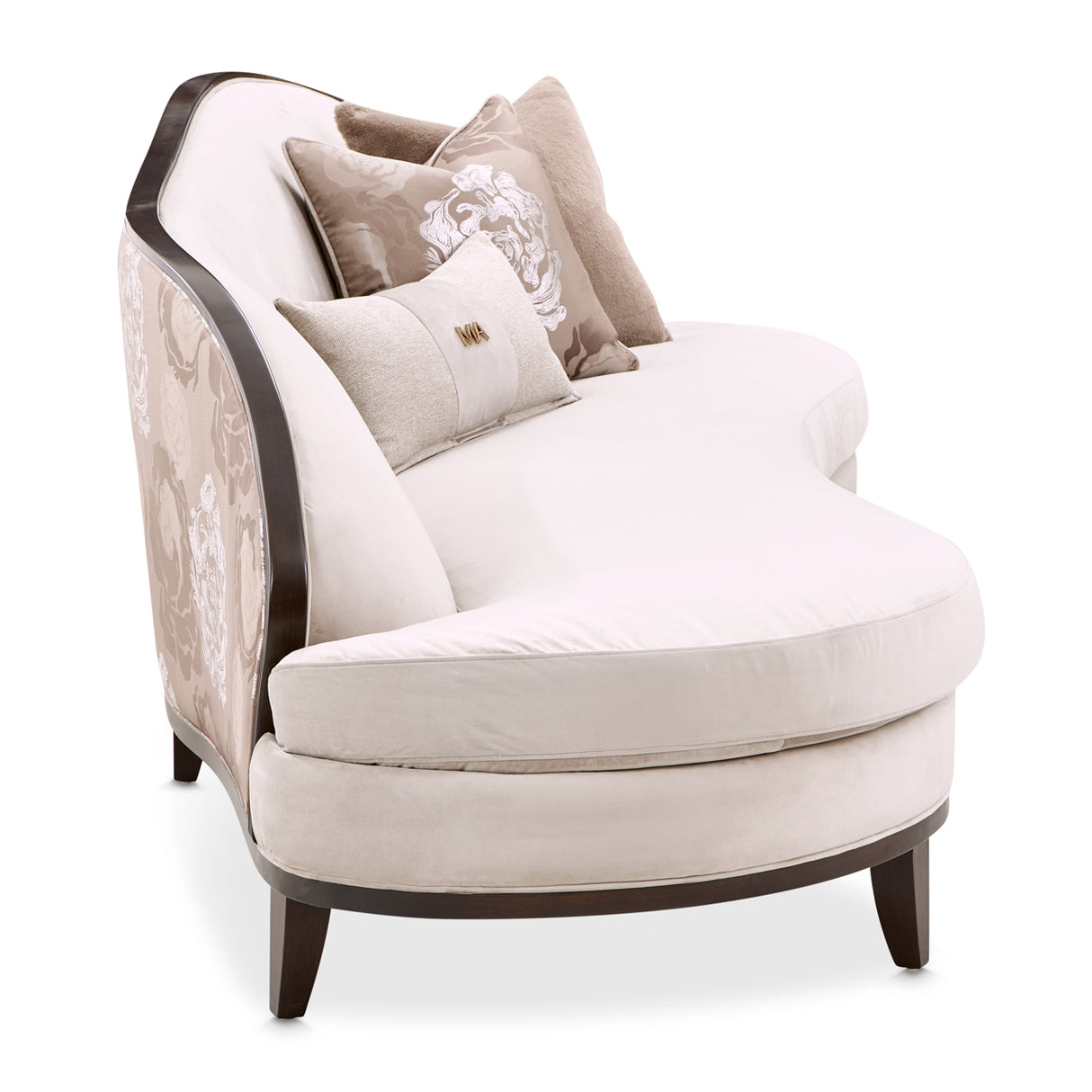 Camellia Field Pecan Warm Pecan Asymmetrical Sofa from Michael Amini - Luna Furniture