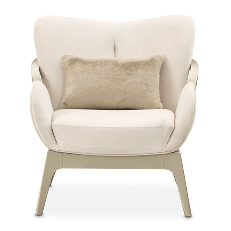 Camellia Field Caramel Camellia Field Accent Chair Ivory Caramel from Michael Amini - Luna Furniture