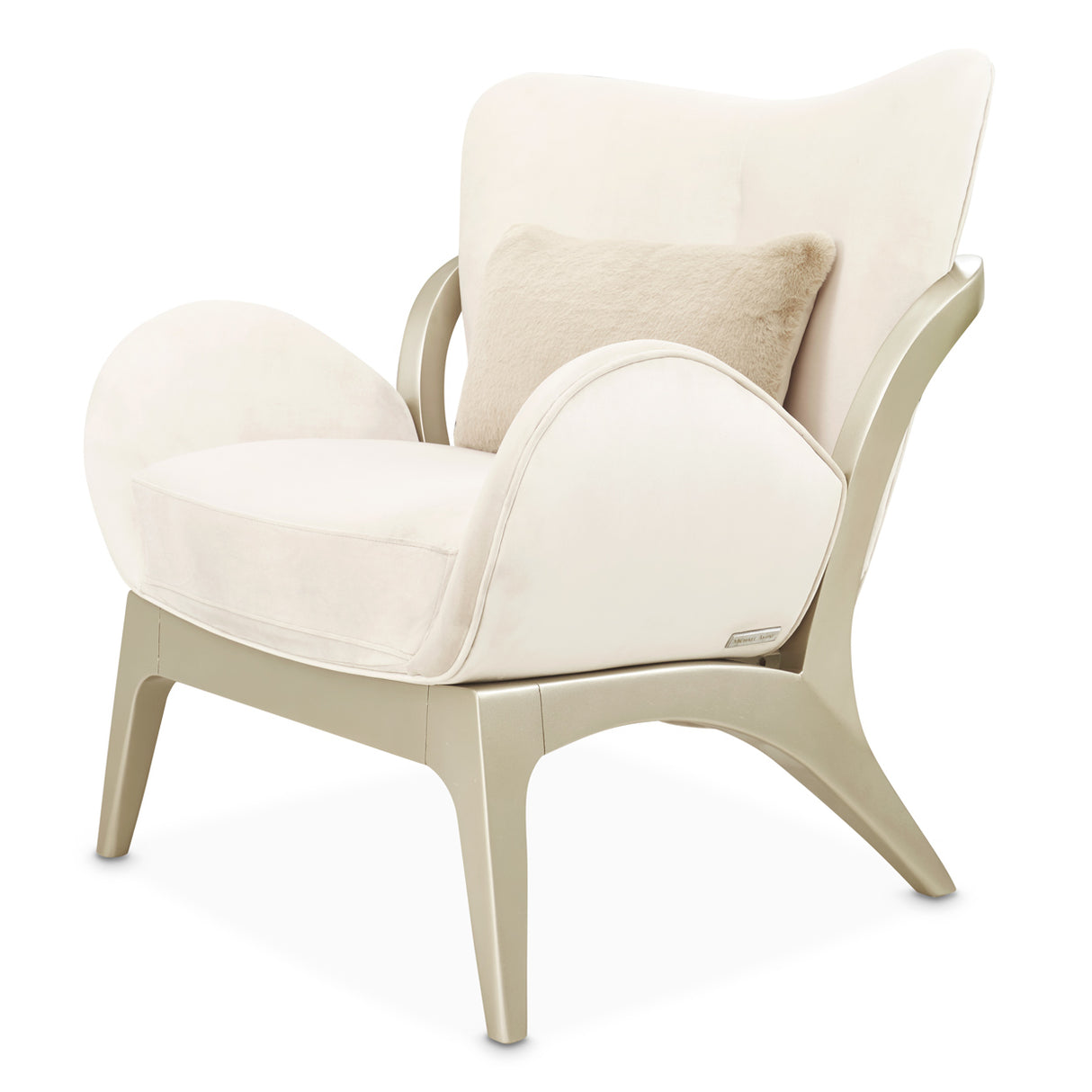 Camellia Field Caramel Camellia Field Accent Chair Ivory Caramel from Michael Amini - Luna Furniture