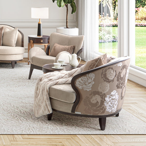Camellia Field Pecan Warm Pecan Camellia Field Accent Chair Porchini Warm Pecan