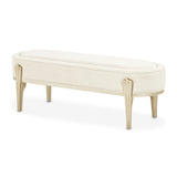 Camellia Field Caramel Accent Bench from Michael Amini - Luna Furniture