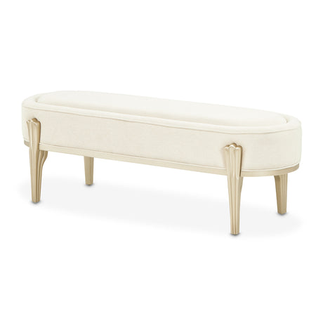 Camellia Field Caramel Accent Bench from Michael Amini - Luna Furniture