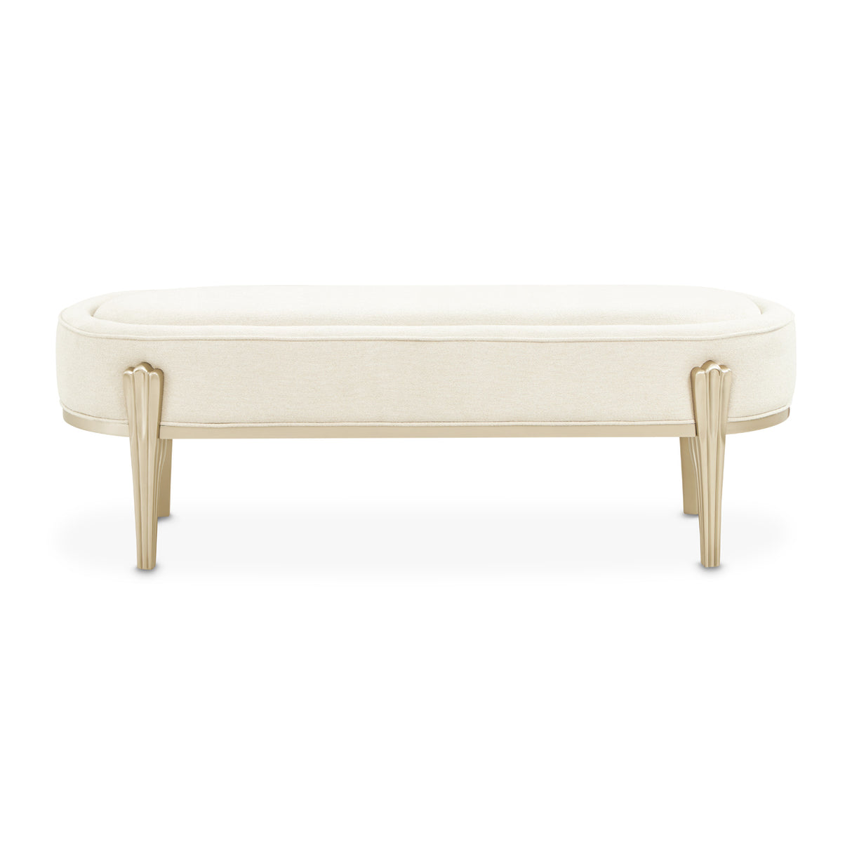 Camellia Field Caramel Accent Bench from Michael Amini - Luna Furniture