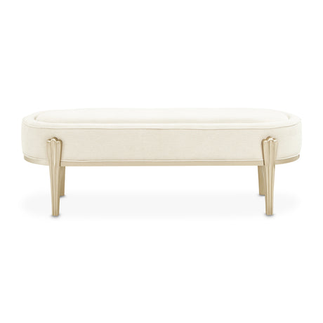 Camellia Field Caramel Accent Bench from Michael Amini - Luna Furniture