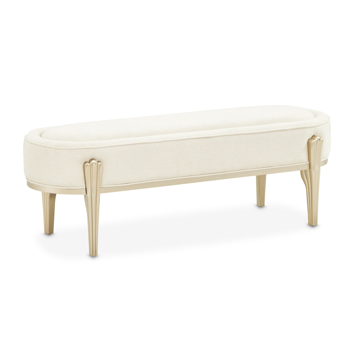 Camellia Field Caramel Accent Bench from Michael Amini - Luna Furniture