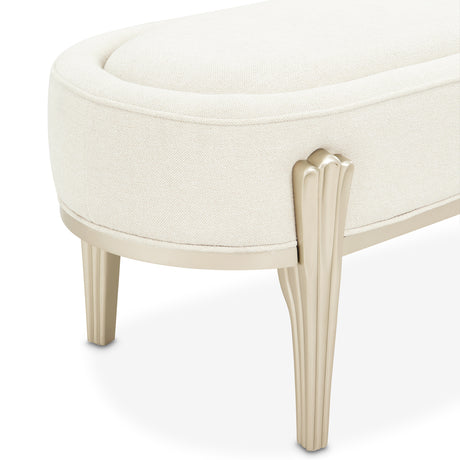 Camellia Field Caramel Accent Bench from Michael Amini - Luna Furniture