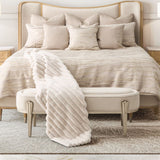 Camellia Field Caramel Accent Bench from Michael Amini - Luna Furniture