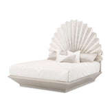 Fantosini Silver Leaf Eastern King Fan Bed from Michael Amini - Luna Furniture