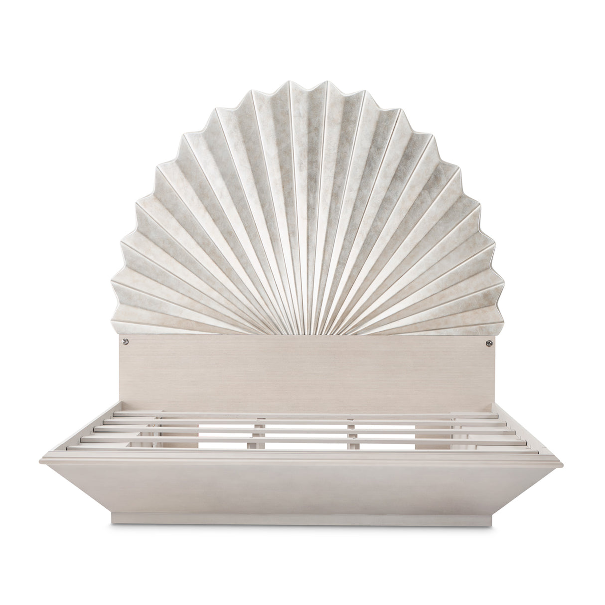 Fantosini Silver Leaf Eastern King Fan Bed from Michael Amini - Luna Furniture