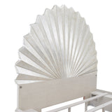 Fantosini Silver Leaf Eastern King Fan Bed from Michael Amini - Luna Furniture