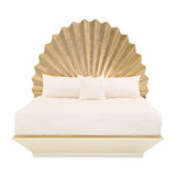 Fantosini Gold Gold Leaf Eastern King Fan Bed from Michael Amini - Luna Furniture