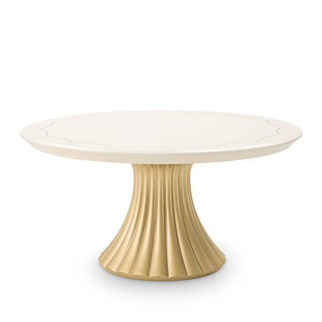 Fantosini Gold Creamy Pearl Round Dining Table from Michael Amini - Luna Furniture