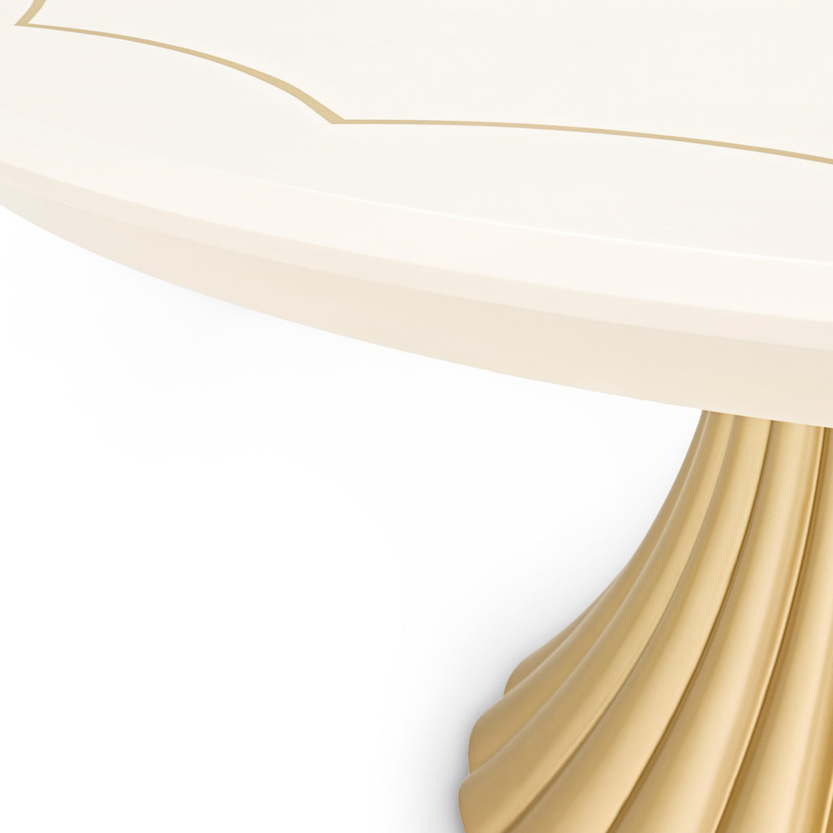 Fantosini Gold Creamy Pearl Round Dining Table from Michael Amini - Luna Furniture