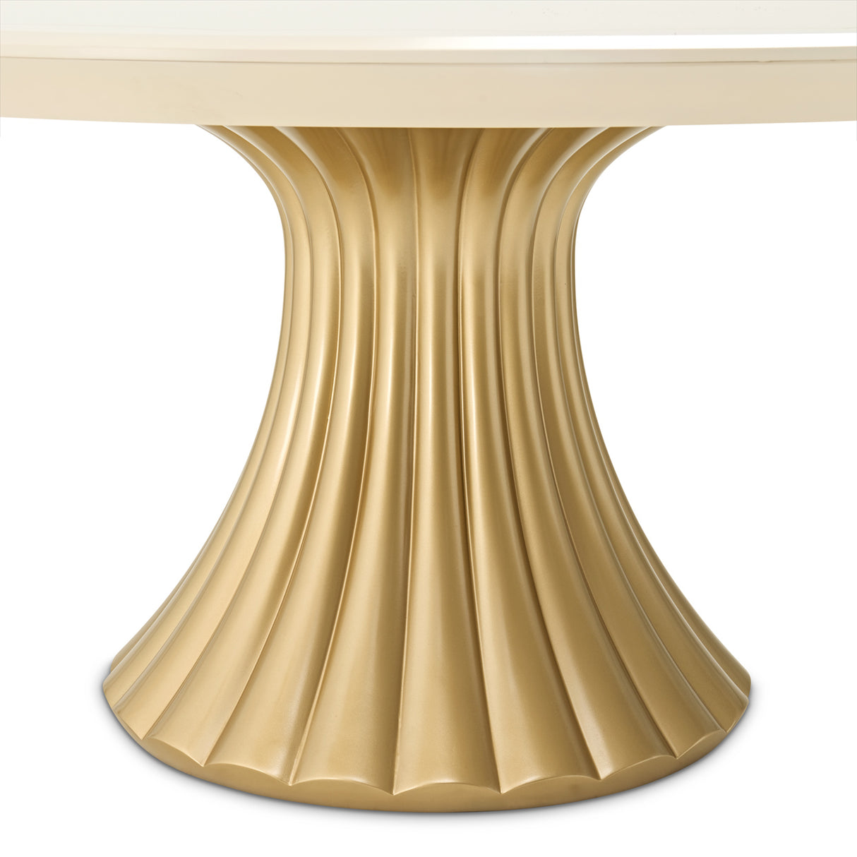 Fantosini Gold Creamy Pearl Round Dining Table from Michael Amini - Luna Furniture